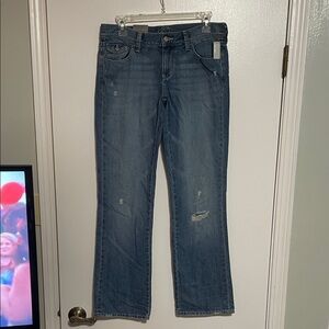 Old Navy The Diva Distressed Blue  Low Rise Boot Cut Jeans